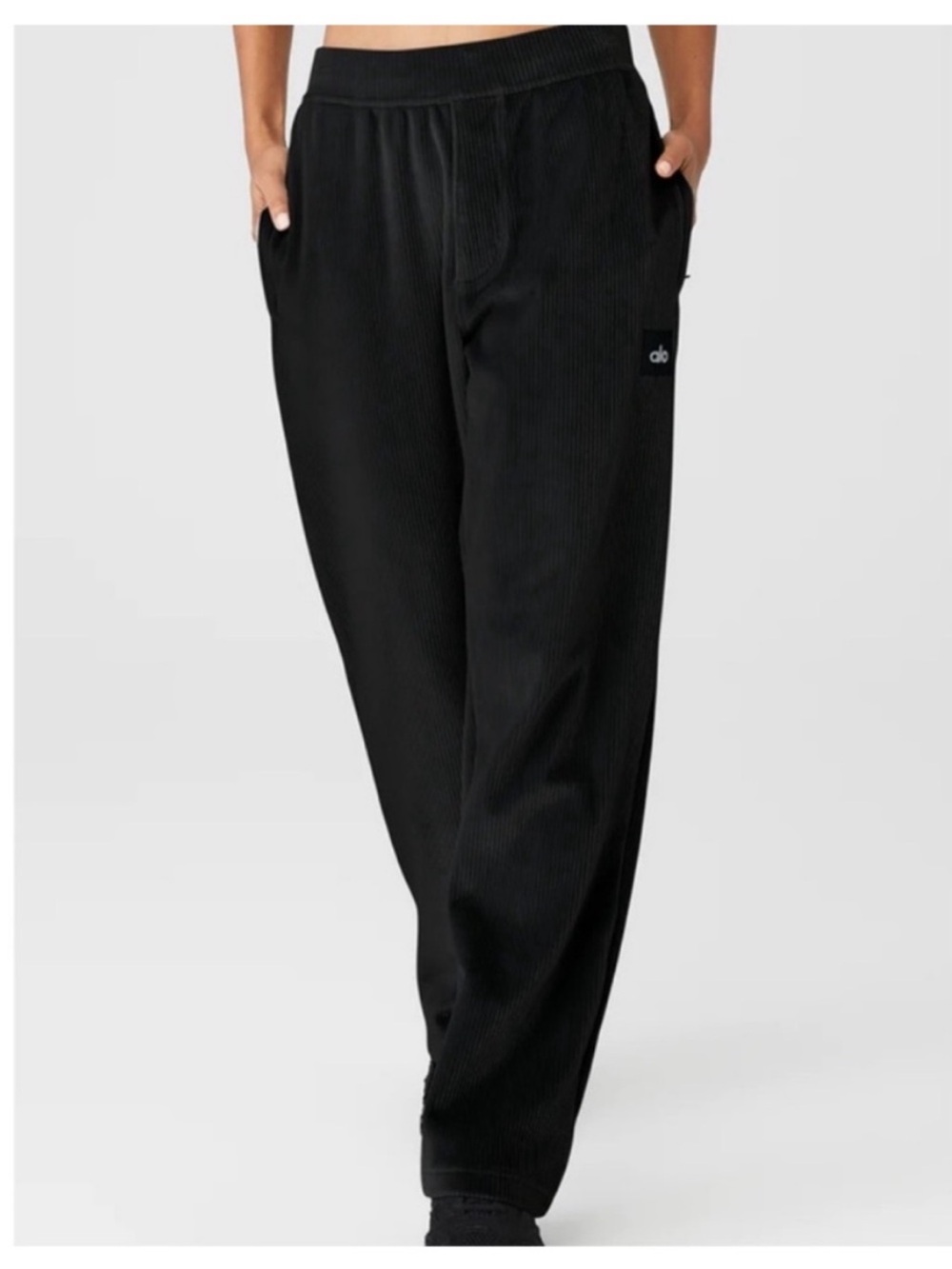 Alo Yoga Unisex Black Velour Baller Pants Large